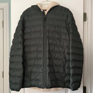 32 DEGREES Hooded Sherpa-Lined Jacket Women Size Large SO SOFT!!